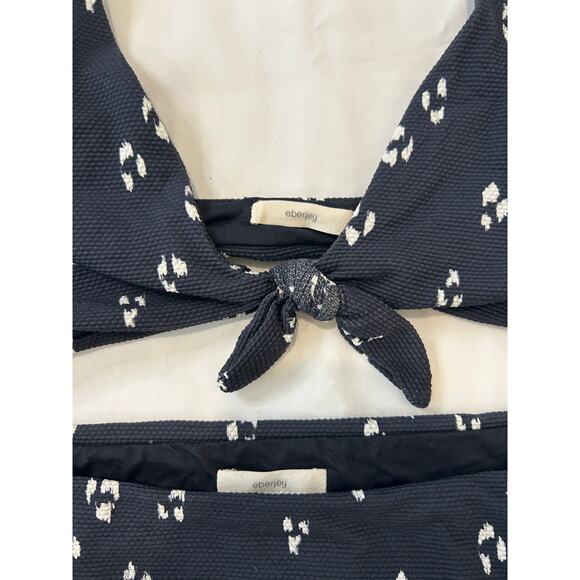 EberJey women's Black & White Simple Print Classic Bikini Size Small - Picture 2 of 3